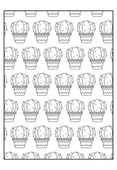 Coloring Pages Cacti  in a Pot Succulent Adults Coloring Book