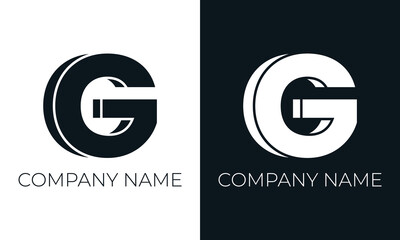 Initial letter g logo vector design template. Creative modern trendy g typography and black colors.