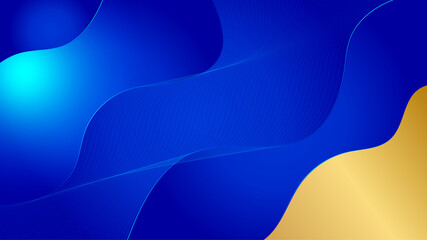 Modern blue and yellow gold background