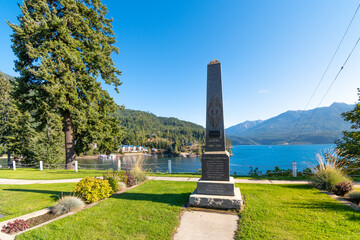 This obelisk celebrates the courage and sacrifice of citizens of Kaslo that died in the World War 1. It is found in Kaslo, British Columbia, Canada	