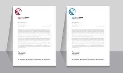 Letterhead format template, business style letterhead design template. Company letterhead template designs. Letterhead, Template.