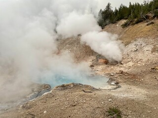 geyser in park national park