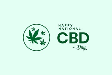 National CBD Day. Holiday concept. Template for background, banner, card, poster with text inscription. Vector EPS10 illustration