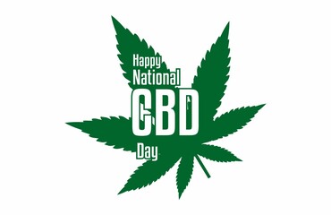 National CBD Day. Holiday concept. Template for background, banner, card, poster with text inscription. Vector EPS10 illustration