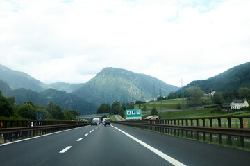 Barga town and Alpi Apuane mountains in winter. Garfagnana, Tuscany, Italy Europe

