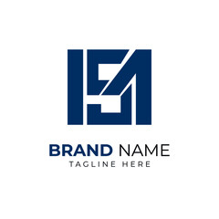 Initial MS SM vector modern style and minimalist logo design