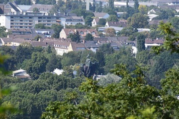 Kaiserdenkmal am Deutschen Eck, gesehen von oben