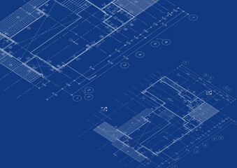 Floor plan designed building on the drawing.