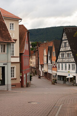 street in amorbach old town center