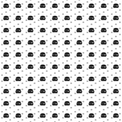 Square seamless background pattern from black hamburger symbols are different sizes and opacity. The pattern is evenly filled. Vector illustration on white background