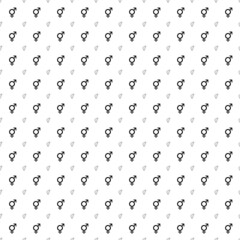 Square seamless background pattern from black bigender symbols are different sizes and opacity. The pattern is evenly filled. Vector illustration on white background