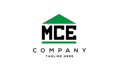 MCE three letter house for real estate logo design