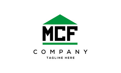 MCF three letter house for real estate logo design