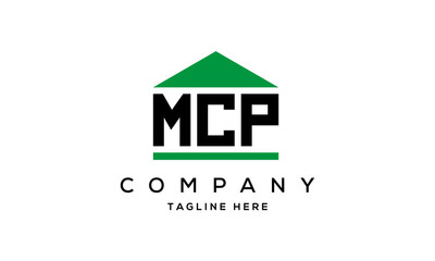 MCP three letter house for real estate logo design