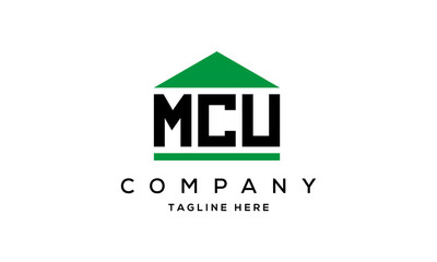 Fototapeta premium MCU three letter house for real estate logo design