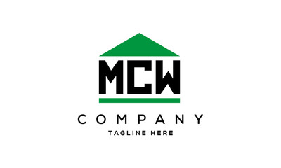 Fototapeta premium MCW three letter house for real estate logo design