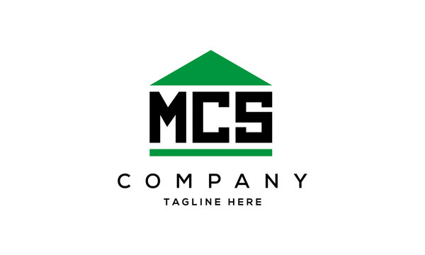 MCS three letter house for real estate logo design