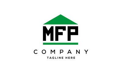 Fototapeta premium MFP three letter house for real estate logo design