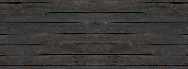 Obraz premium Banner old painted wooden dark background.