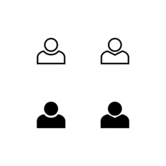 contact icon, person icon, profile icon, contact and profile symbol vector