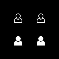 contact icon, person icon, profile icon, contact and profile symbol vector