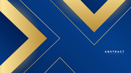 Abstract blue gold presentation background