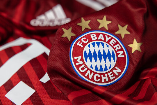 Bayern Munich Logo on Red Home Jersey