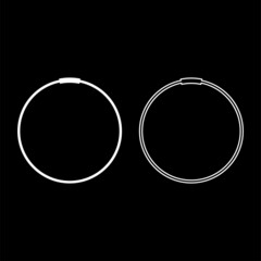 Camp with threaded connection for pipesHomut Reten Fastening for pipe icon white color vector illustration flat style image set