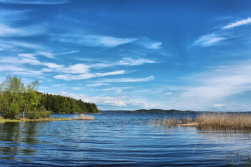 clouds over the lake