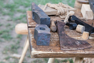 part for hand tools, hammer and ax head, hand forging