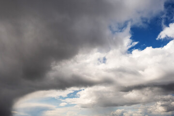 Dramatic cloudy sky. Nature background