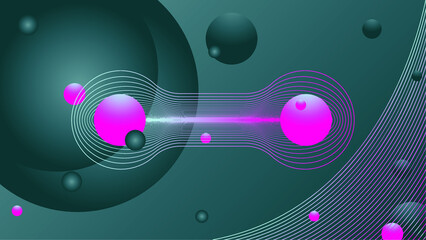 abstract background and circle elements, gradient background