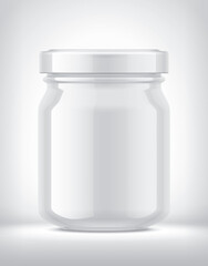 White Jar on Background. 