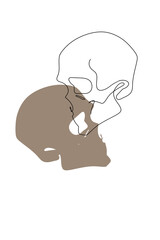 Modern art, graphics, skulls