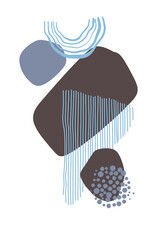 Modern art, stain design on white background, graphics