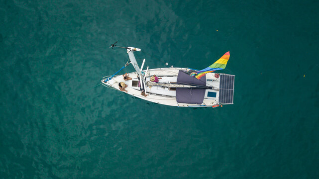 LGBT sailboat in Paraty Rio de Janeiro Brazil