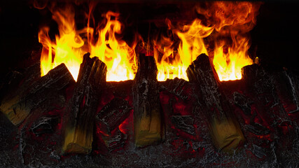 Image of an artificial fireplace.