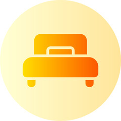 single Bed gradient icon