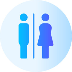 toilet sign gradient icon