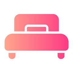 single Bed gradient icon