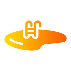 swimming pool gradient icon