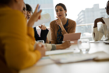 Business people brainstorming in conference room