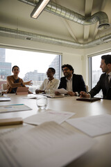 Business people brainstorming in conference room