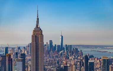 Fototapeta na wymiar New York Skyscrapers - Empire State Building and One World Trade Center