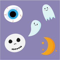 Naklejka premium halloween monsters set