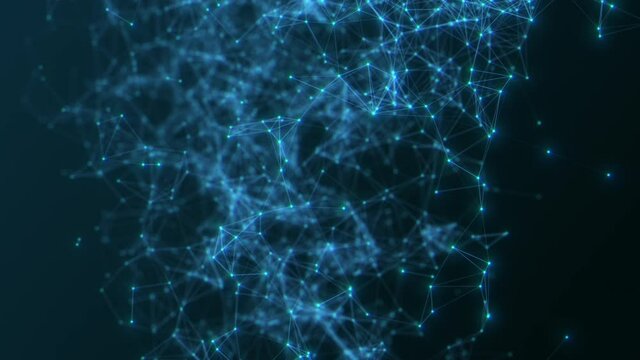 intro animation of a question mark, build-up from an abstract grid, concept of problem, search, quest (3d render)