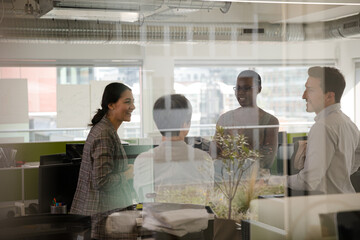 Business people brainstorming in office