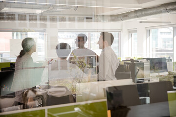 Business people brainstorming in office
