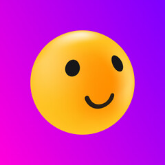 Smiley Face. Isolated Positive Emoticon. Simple UI for Reactions in Social Media. Vector illustration
