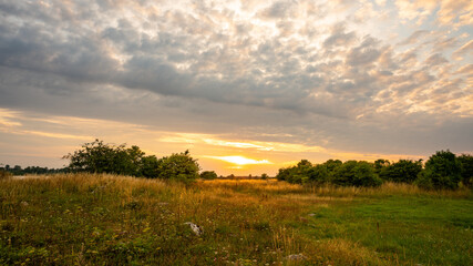 Sunset in Tosteberga, Skåne, Sweden